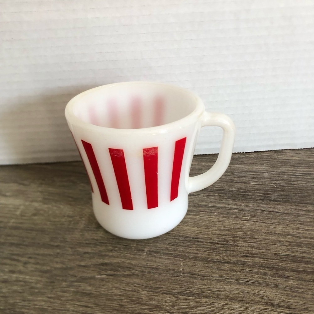 Vtg Federal Glass Striped Mug